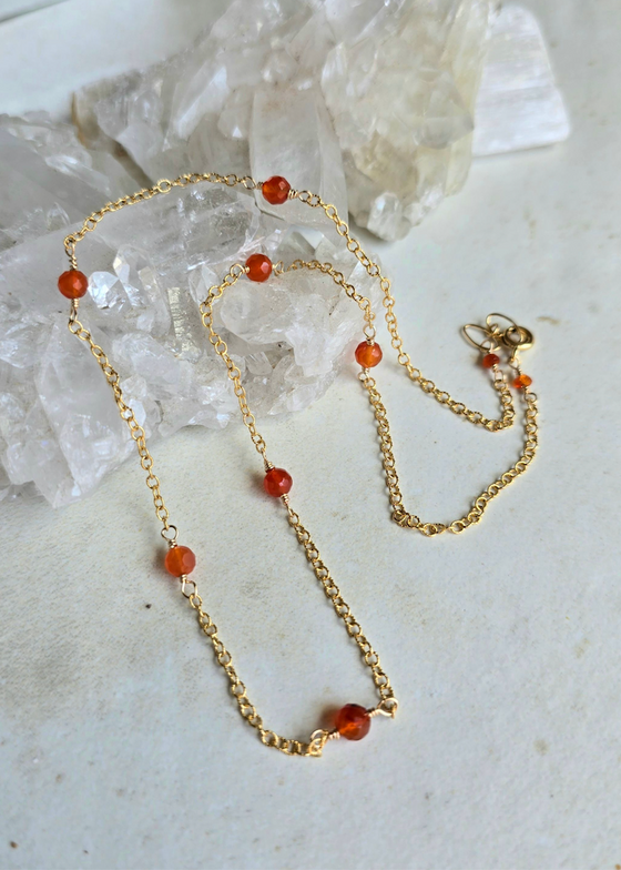 James + Jezebelle | Carnelian Satellite Style Necklace