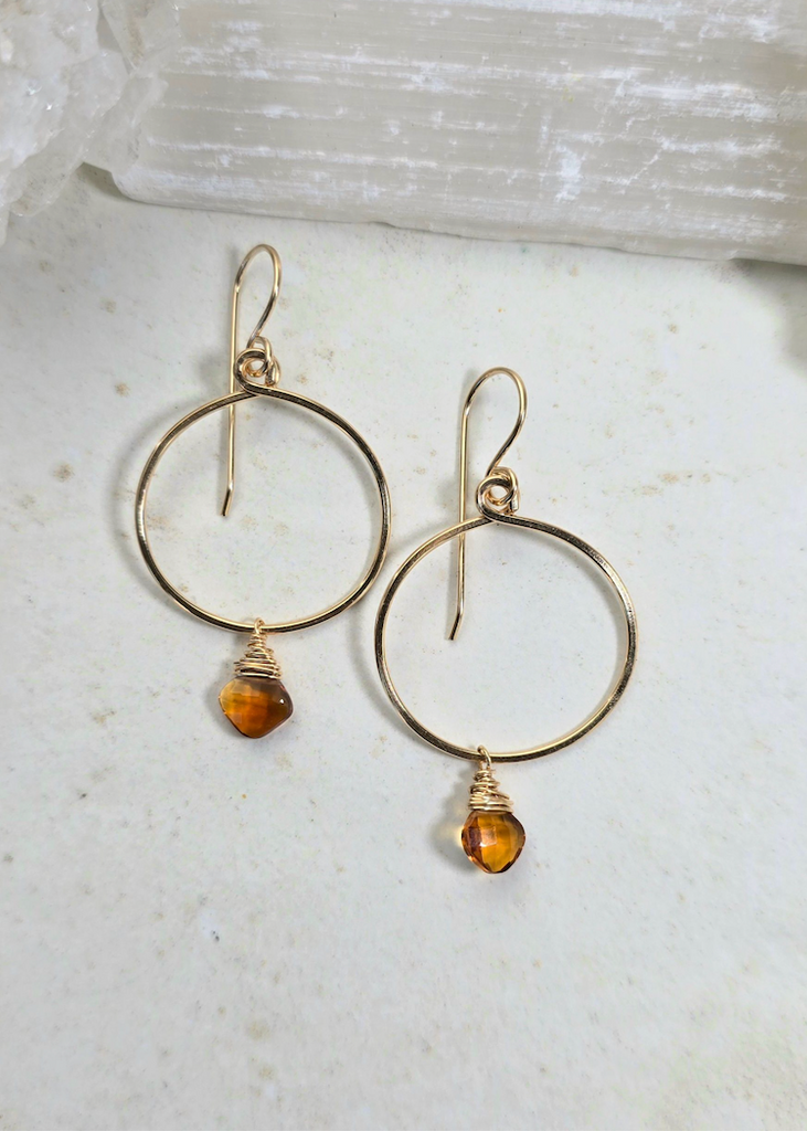 James + Jezebelle | Citrine Hoop