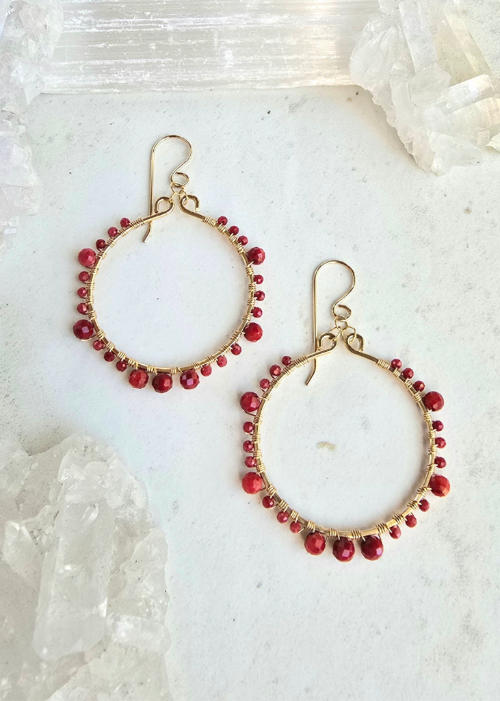 James & Jezebelle | Coral Earrings