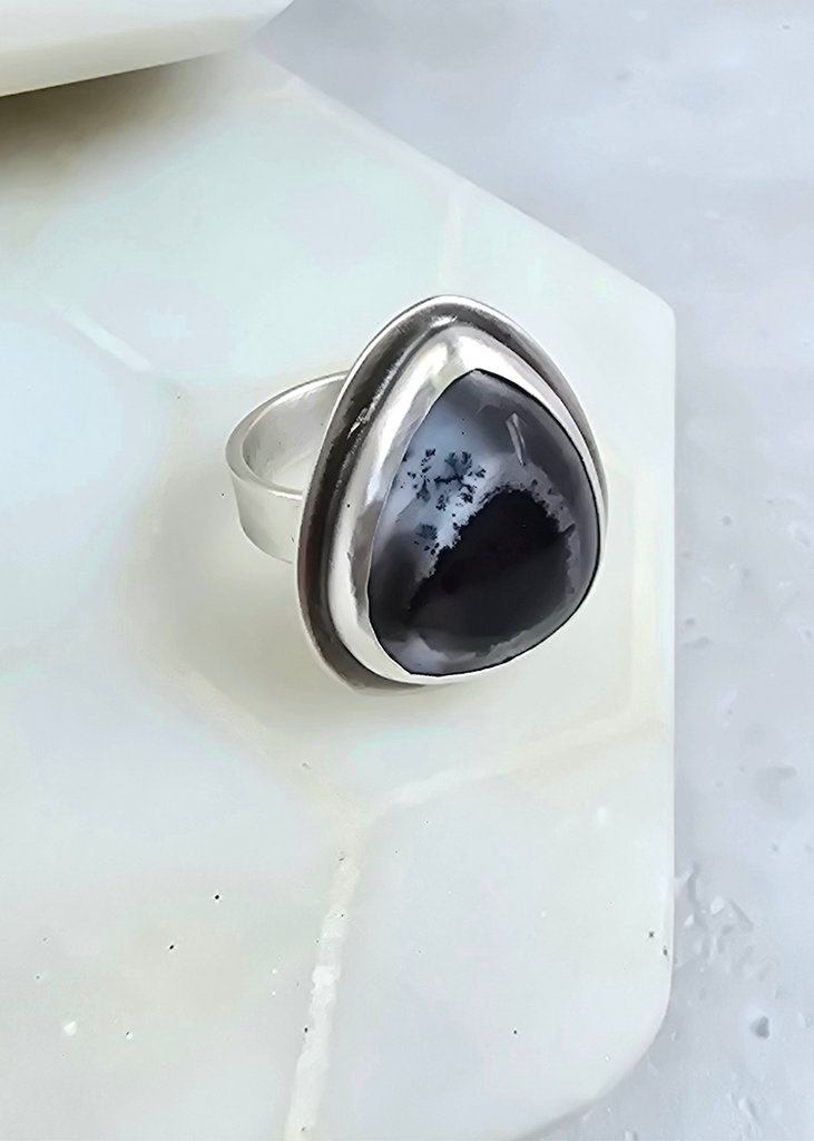 James & Jezebelle | Dendritic Agate Silver Ring