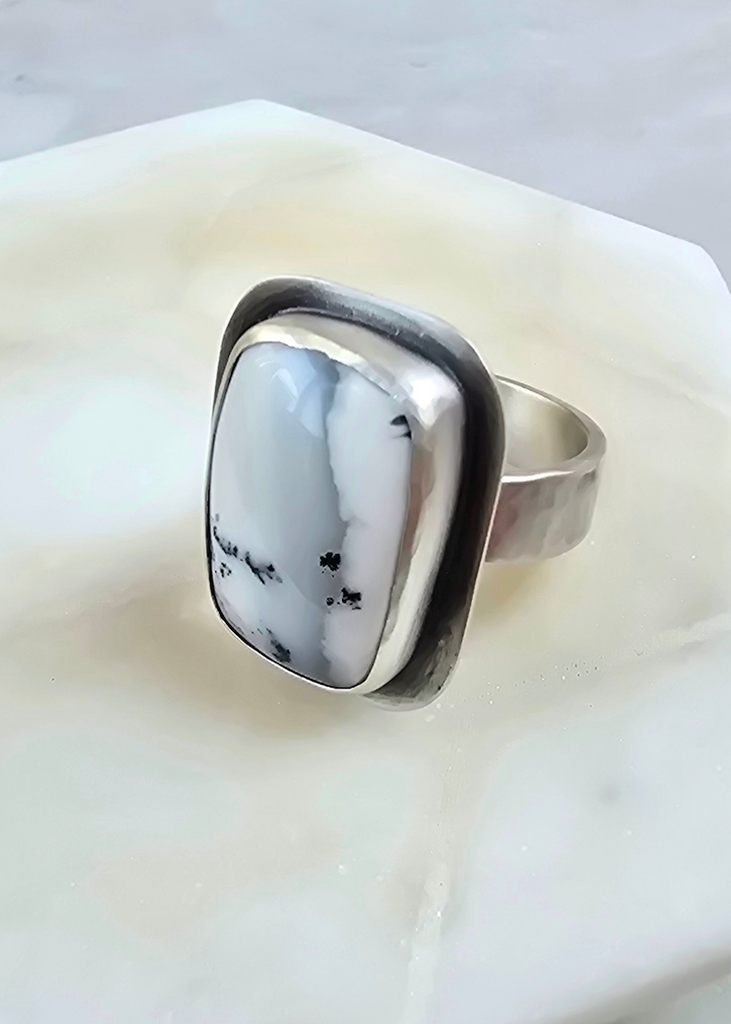 James & Jezebelle | Dendritic Agate Silver Ring