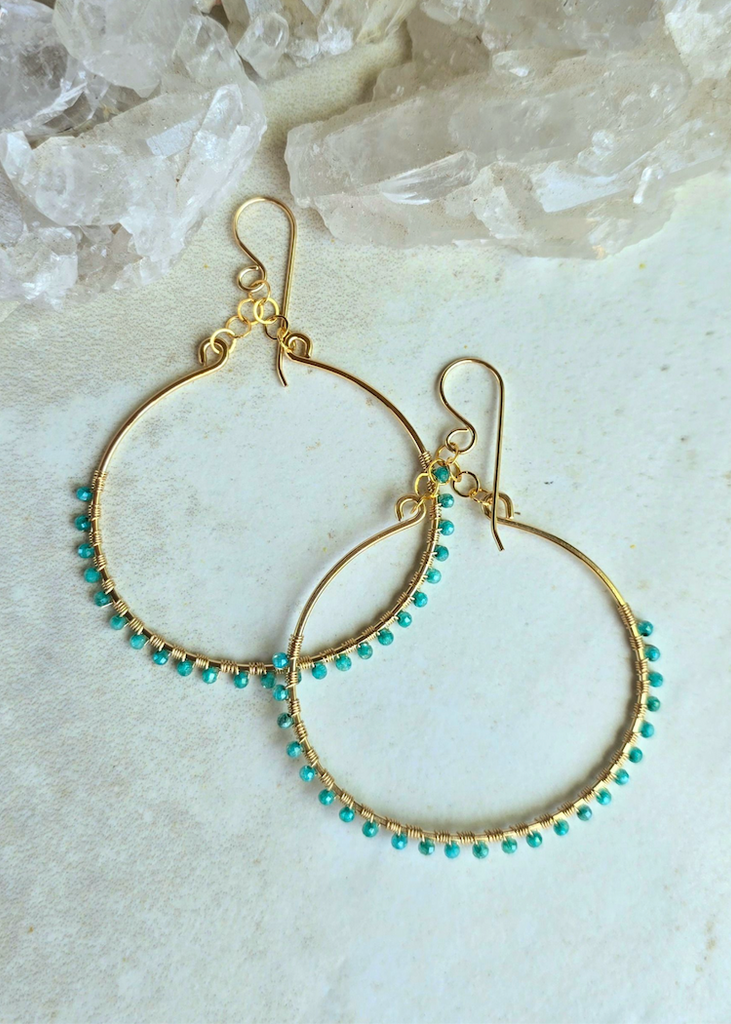 James + Jezebelle | Emerald Wrapped Hoops
