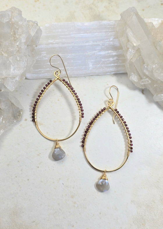James + Jezebelle | Garnet + Silverite Hoop