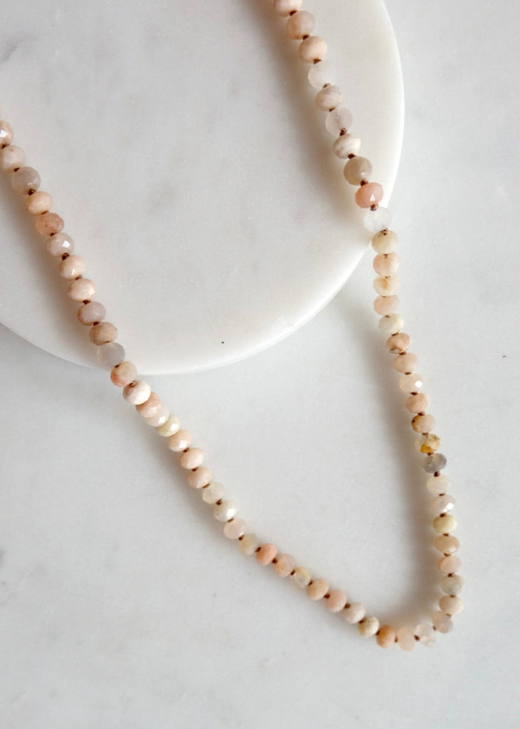 James + Jezebelle | Glynnis Peach Moonstone Necklace
