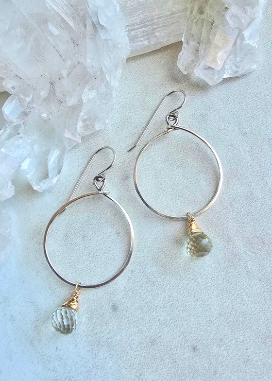 James & Jezebelle | Green Amethyst Earrings