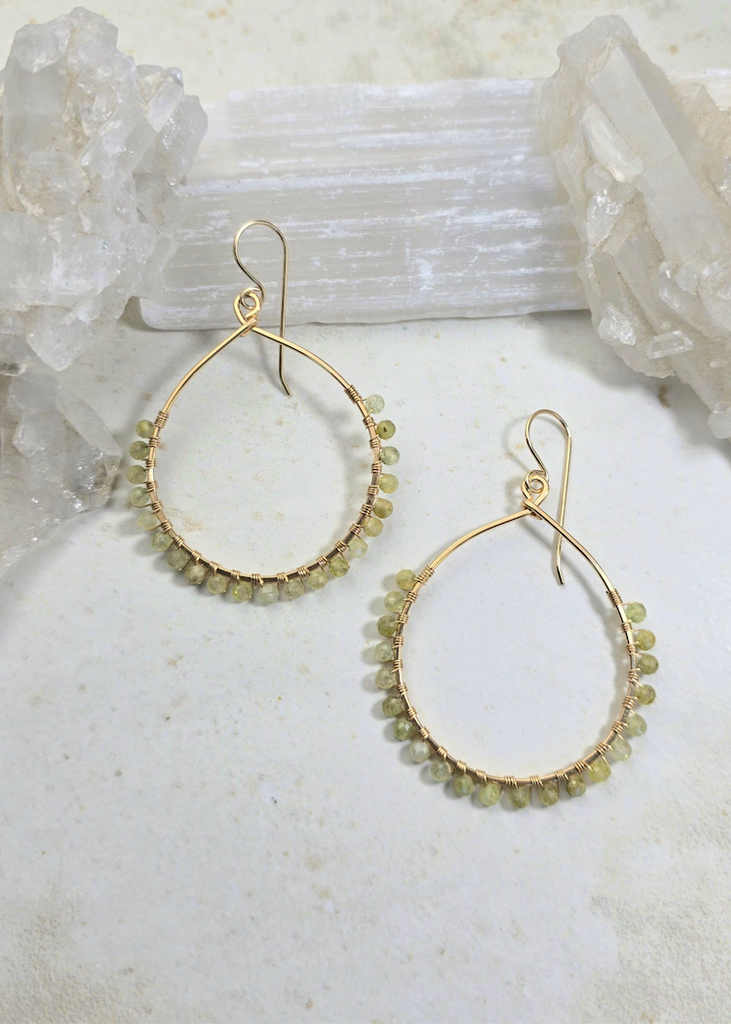 James + Jezebelle | Green Garnet Hoop