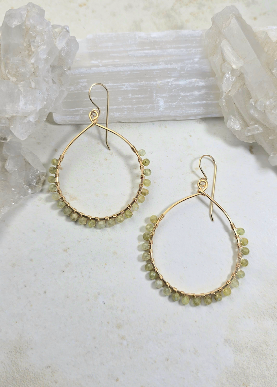 James + Jezebelle | Green Garnet Hoop