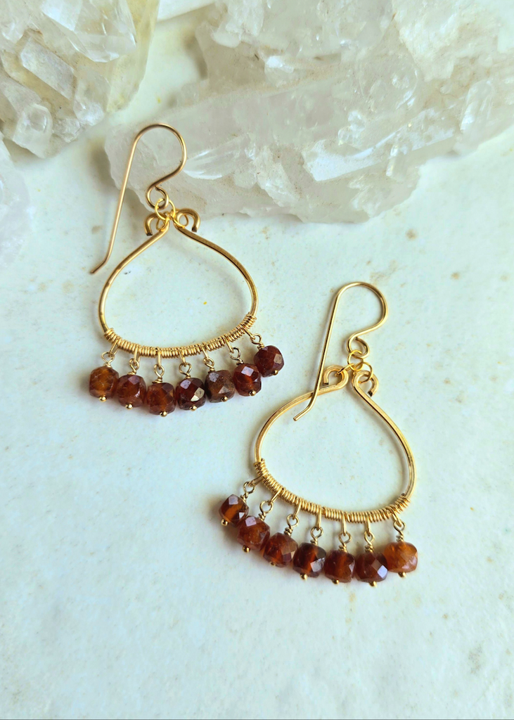 James + Jezebelle | Hessonite Fringe Hoops