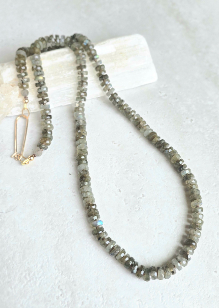 James & Jezebelle | Labradorite Knotted Necklace