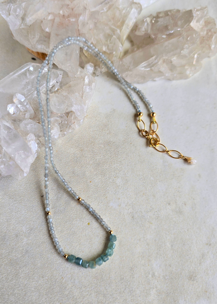 James + Jezebelle | Labradorite + Kyanite Necklace