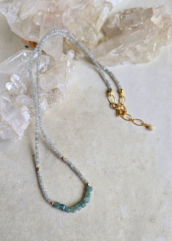 James + Jezebelle | Labradorite + Kyanite Necklace