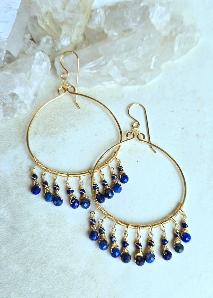 James + Jezebelle | Lapis Fringe Hoops