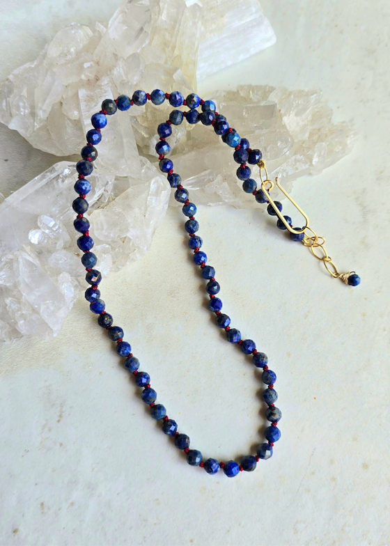 James + Jezebelle | Lapis Knotted Necklace