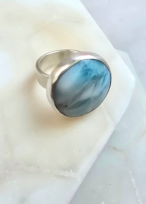 James & Jezebelle | Larimar Silver Ring