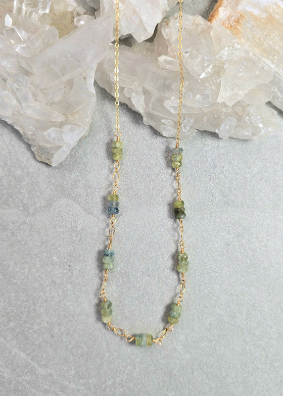 James + Jezebelle | Moss Aquamarine Necklace