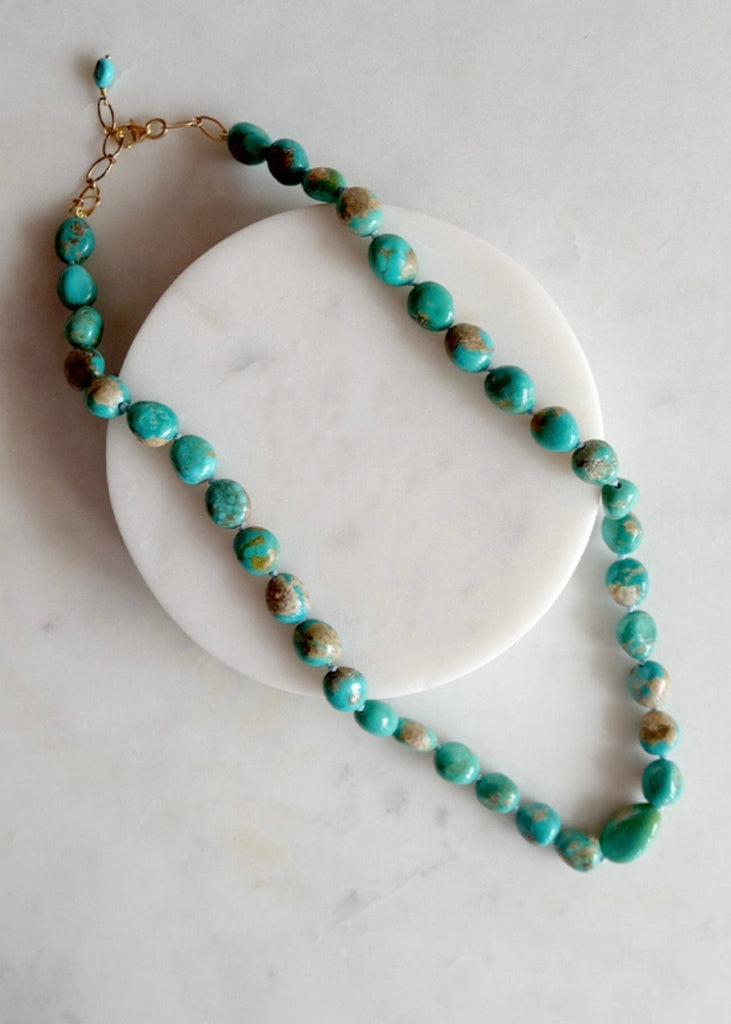 James & Jezebelle | Natural Green Sonoran Turquoise Necklace