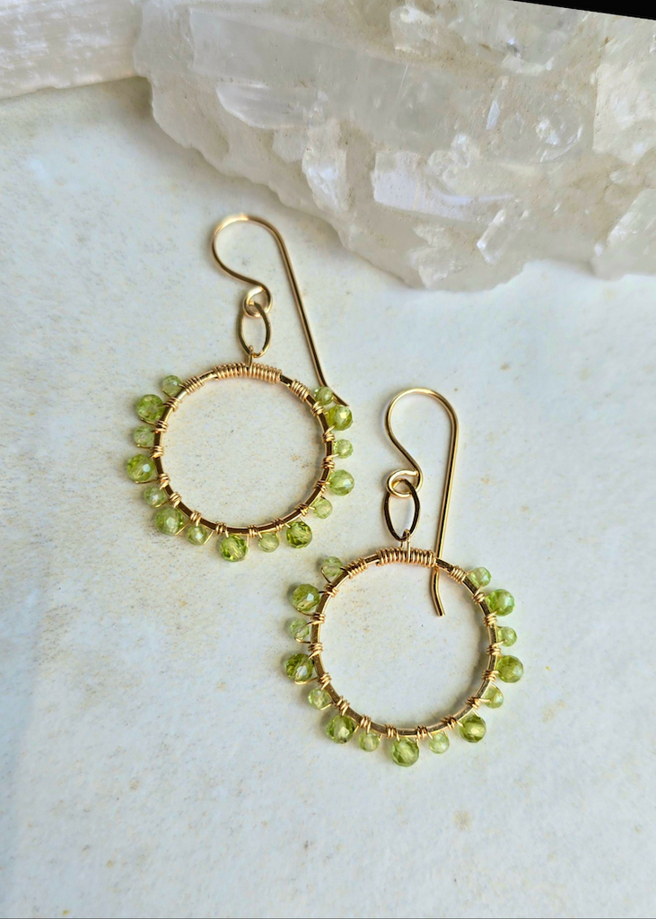 James + Jezebelle | Peridot Wrapped Hoops