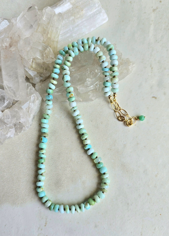 James + Jezebelle | Peruvian Opal Knotted Necklace