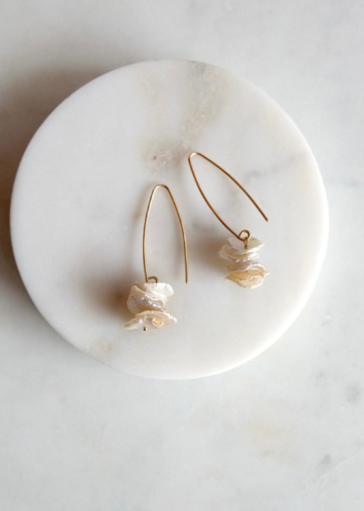 James & Jezebelle | Petal Pearl Earrings