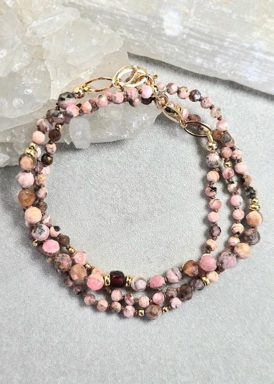 James + Jezebelle | Rhodochrosite + Garnet Necklace