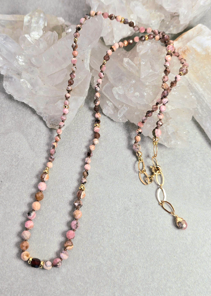 James + Jezebelle | Rhodochrosite + Garnet Necklace