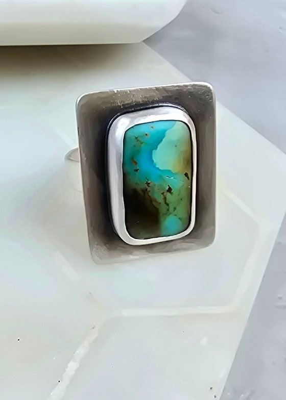 James & Jezebelle | Royston Turquoise Silver Ring