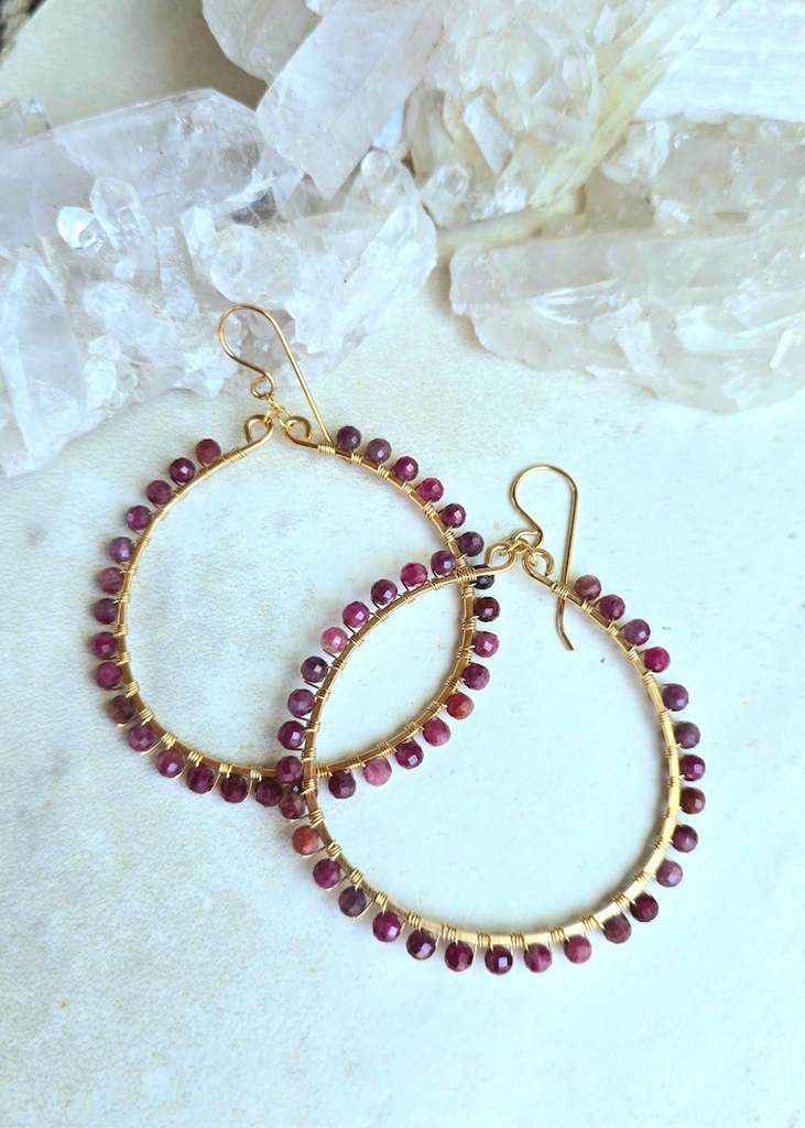 James + Jezebelle | Ruby Wrapped Hoops