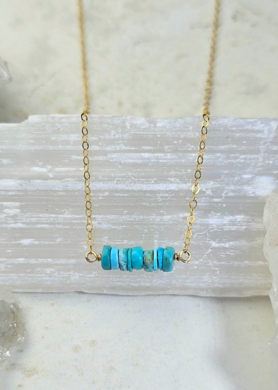 James + Jezebelle | Turquoise Bar Necklace