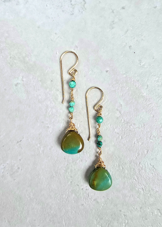 James & Jezebelle | Turquoise Drop Earring