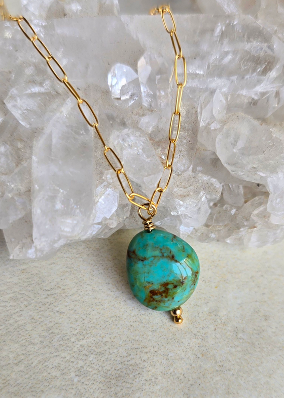 James + Jezebelle | Turquoise Single Stone Necklace
