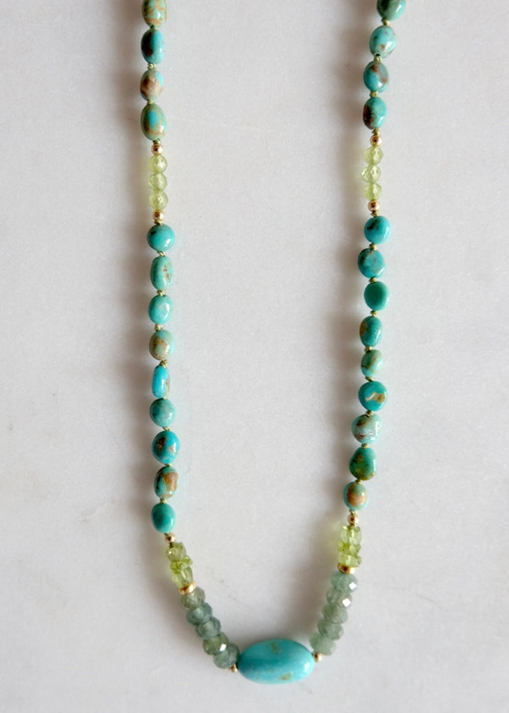 James & Jezebelle | Turquoise, Apatite & Peridot Necklace