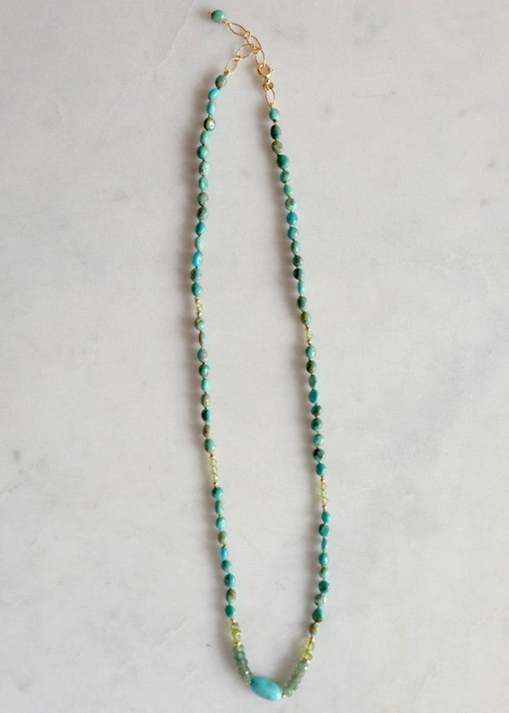James & Jezebelle | Turquoise, Apatite & Peridot Necklace