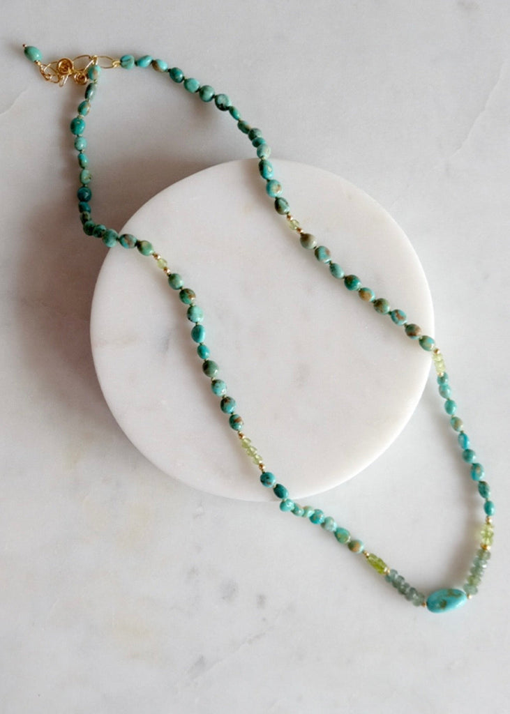 James & Jezebelle | Turquoise, Apatite & Peridot Necklace