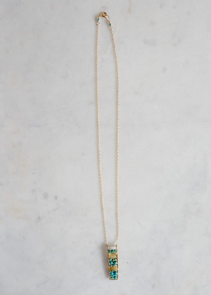 James & Jezebelle | Turquoise & Citrine Necklace
