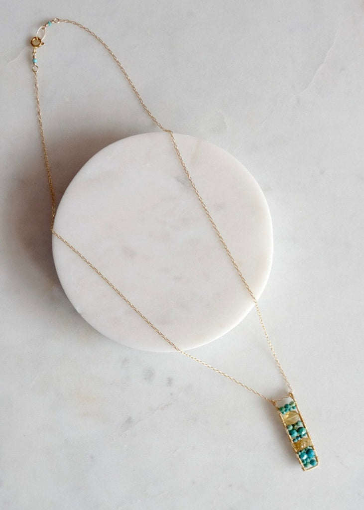 James & Jezebelle | Turquoise & Citrine Necklace