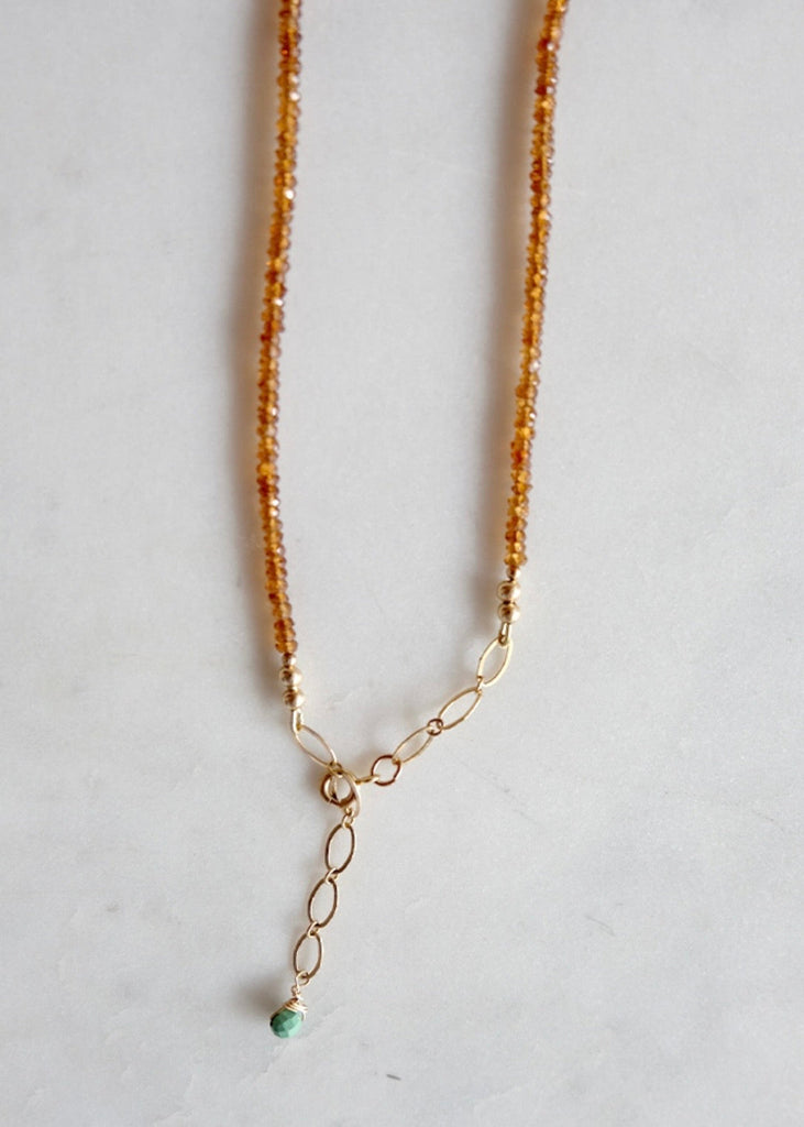 James & Jezebelle | Turquoise & Hessonite Necklace