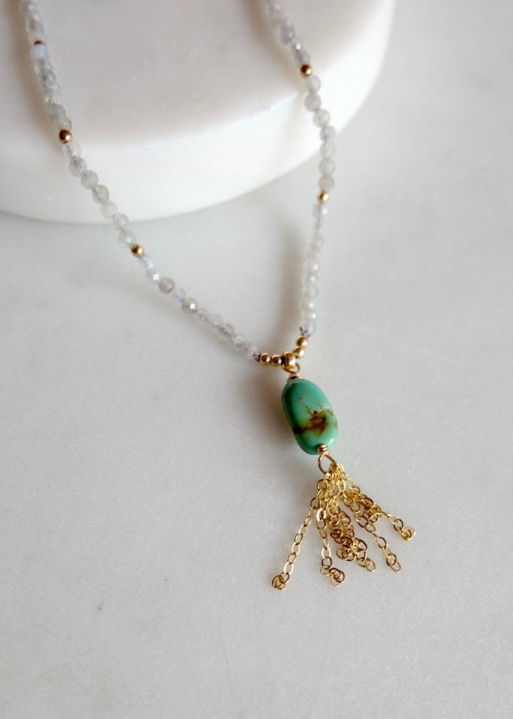 James & Jezebelle | Turquoise & Labradorite Necklace