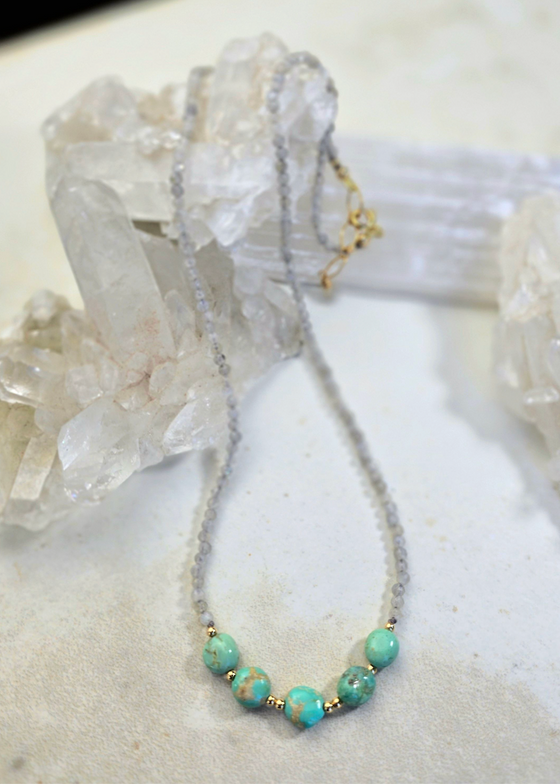 James + Jezebelle | Turquoise + Labradorite Necklace