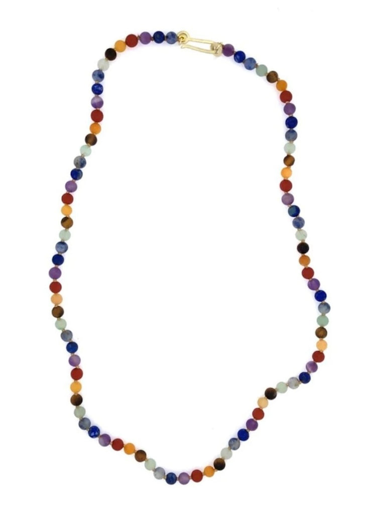 Judi Powers | Chakra Matte Round Beads Necklace