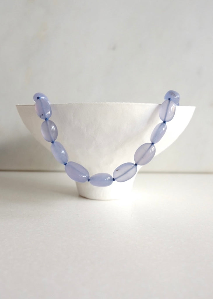 Judi Powers | Chalcedony Necklace with 14k Green Gold Toggle