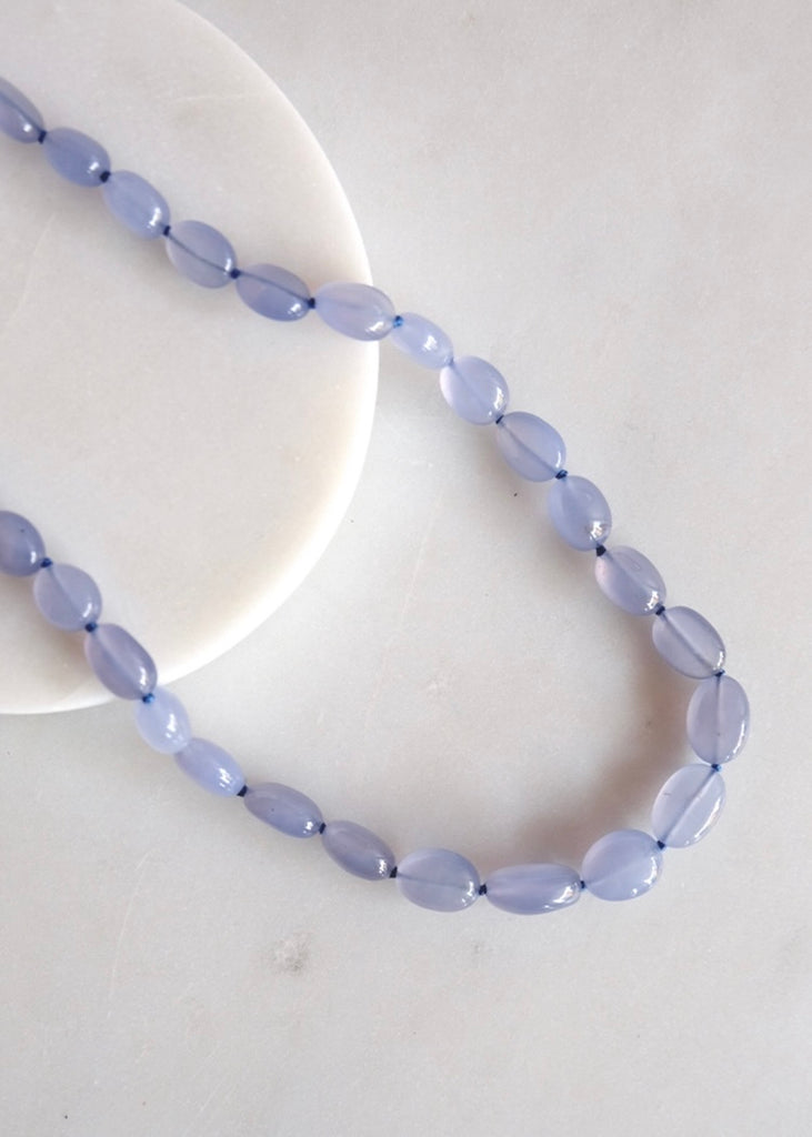Judi Powers | Chalcedony Necklace with 14k Green Gold Toggle