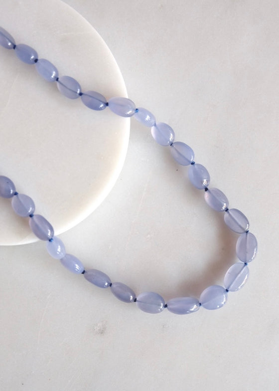 Judi Powers | Chalcedony Necklace with 14k Green Gold Toggle