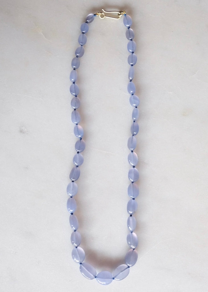 Judi Powers | Chalcedony Necklace with 14k Green Gold Toggle