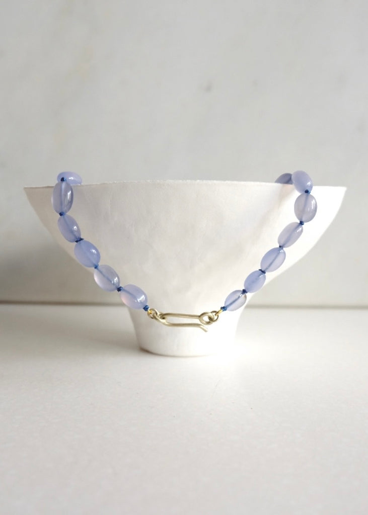Judi Powers | Chalcedony Necklace with 14k Green Gold Toggle