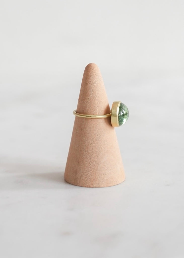 Judi Powers | Green Tourmaline Oval Cabachon 18k Ring