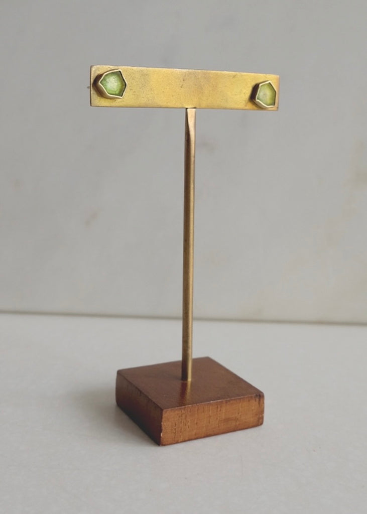 Judi Powers | Green Tourmaline Slice Earrings