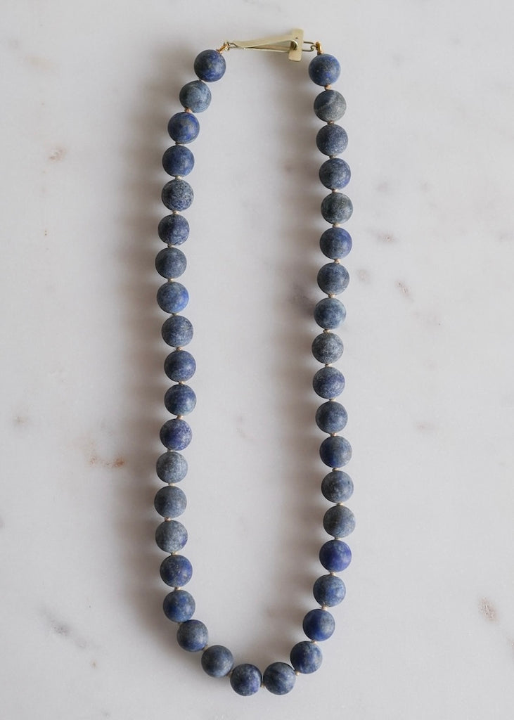 Judi Powers | Lapis Lazuli Matte Bead Necklace