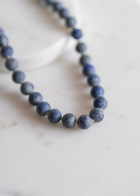 Judi Powers | Lapis Lazuli Matte Bead Necklace
