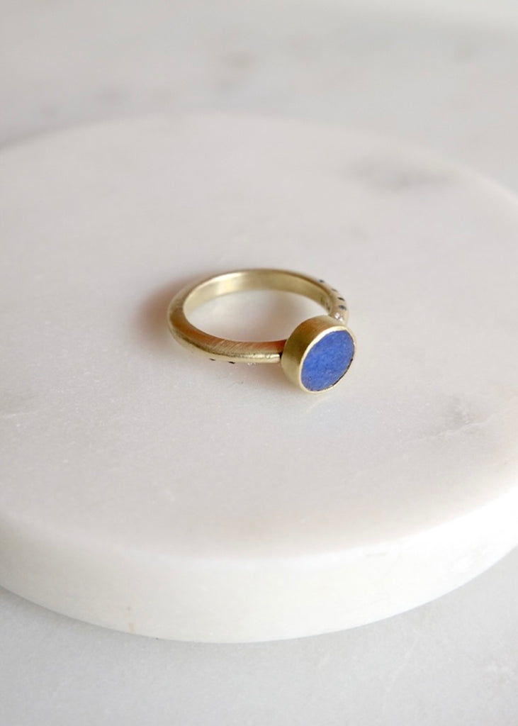 Judi Powers | Lapis Lazuli, Sapphire + Diamond Ring