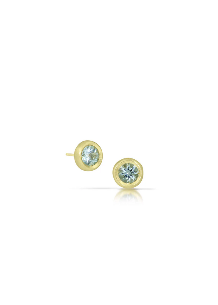 Judi Powers | Little Star Aquamarine Earrings with 14k Gold